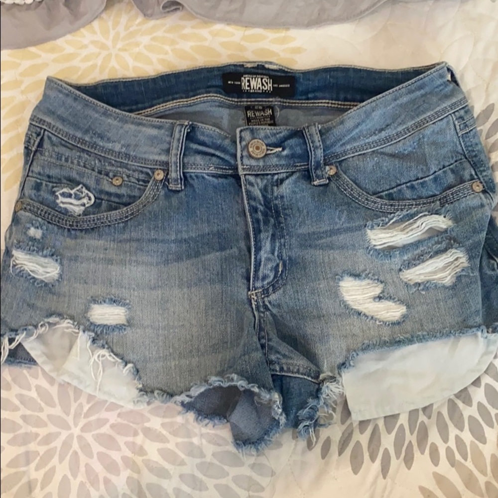 Ripped Jean Shorts